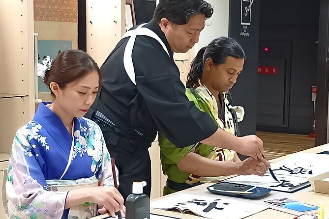 Tea and Calligraphy Session at a Table in Osaka - Practical Details