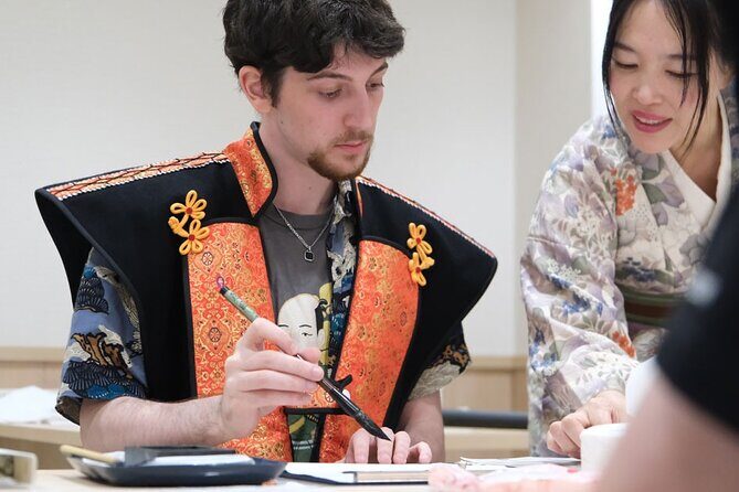 Tea and Calligraphy Session at a Table in Osaka - FAQ