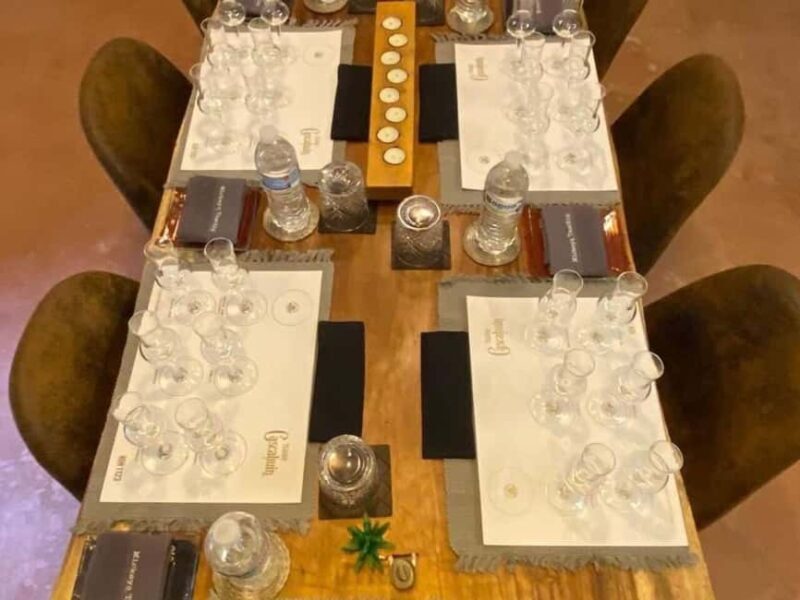 Tequila and Mezcal tasting in an educational tasting room - Key Points