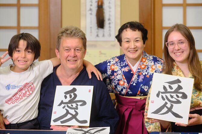 Tokyo Calligraphy Experience Japanese Treats with Green Tea - Key Points