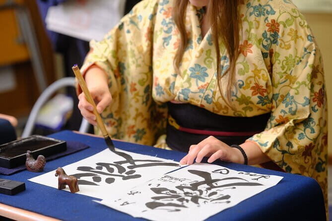Tokyo Shinagawa Experience Calligraphy Wearing a Kimono or Samue - Introduction
