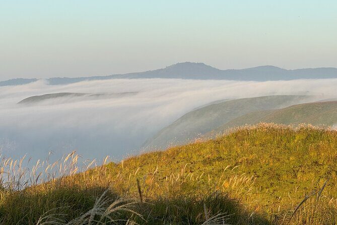 View the sunrise and sea of clouds over the Aso Caldera - Arriving at the Heart of Asos Dawn: What You Can Expect