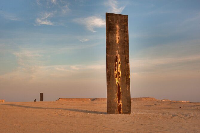 West Of Qatar Richard Serra sculpture, Mushroom Hills,Camel track - Key Points