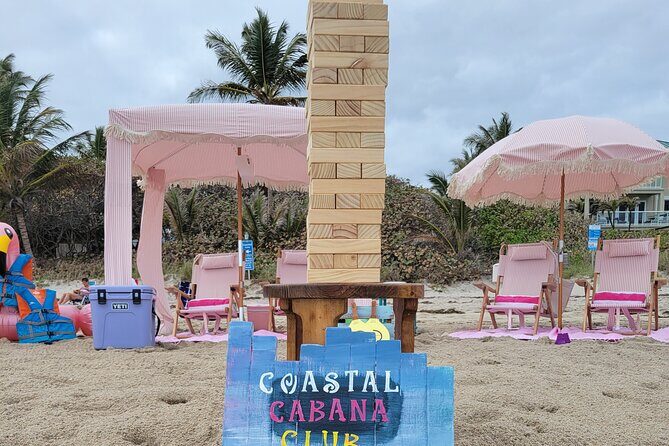 West Palm Beach Day: Cabana, Beach Chairs, Yeti, JBL, Towels + - Location and Flexibility