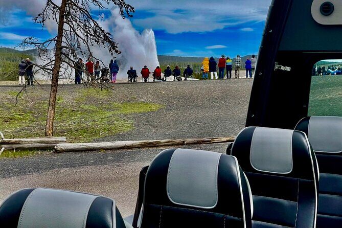 YellowstoneOpen Air Glass Top Convertible Van West Yellowstone - Firehole Canyon Drive and Firehole Falls: Scenic Beauty and Refreshing Waters