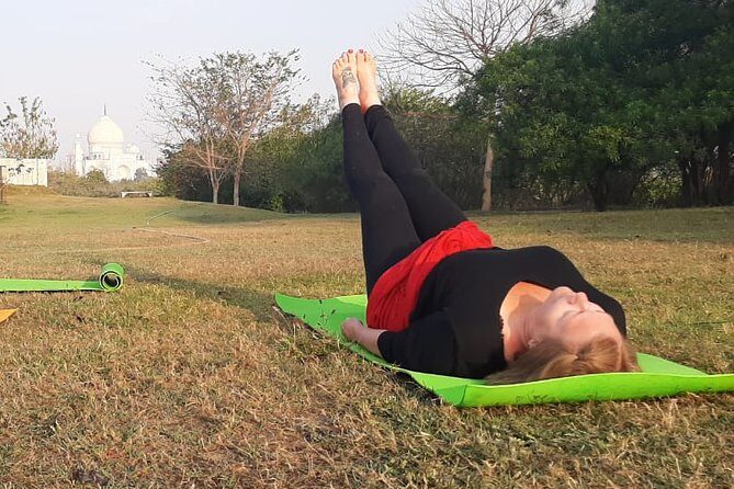Yoga Class In The Shadow of Tajmahal - Starting with the Sunrise Yoga Experience