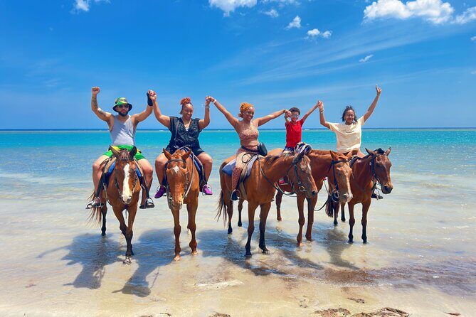 Zipline, Dunns River Falls, Bamboo Rafting & Horseback Ride Tour - Key Points