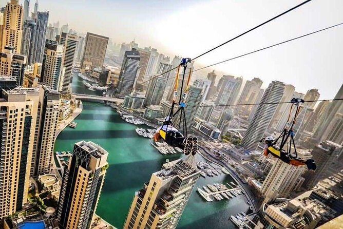Zipline Experience in Dubai Marina with 1 Way optional Transfers - Key Points