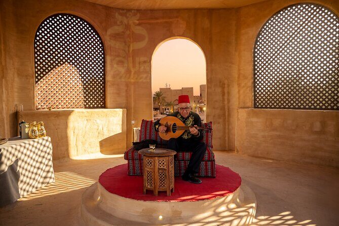 Desert Safari: Luxury Fortress Dinner, Camel Ride & Dune Bashing - Final Moments: Sunset, Fireworks, and Reflection