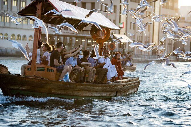 Dubai Aladdin Tour: Souks, Creek, Old Dubai and Tastings - Crossing the Creek & the Spice & Gold Souks