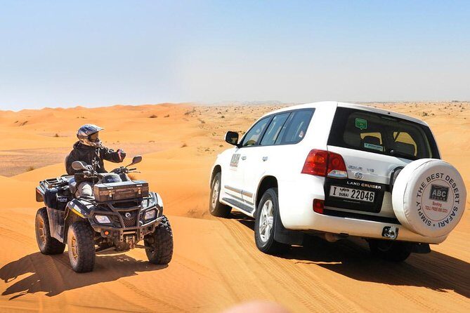 Dubai Desert Safari Dune Bashing, 60min ATV Quad, Camel Ride, BBQ - An Overview of the Experience
